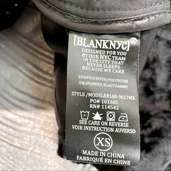 BlankNYC Lux Black Faux Fur Velvet Zip Jacket Shawl Collar Like Seal 🦭 Skin - Picture 9 of 11